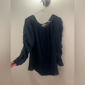 Max Studio Navy Blouse, Size Large